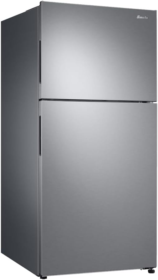 SMETA 18 Cu. Ft Top Freezer Stainless Steel Refrigerator
