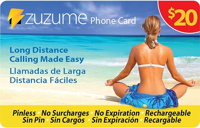 Zuzume prepaid international phone card