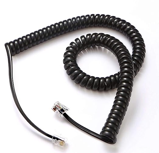 Black Telephone Cord, 2 Pack