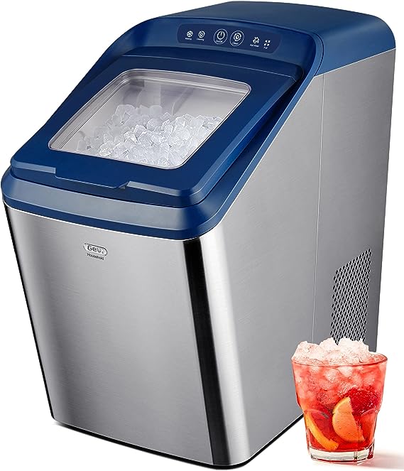 Gevi Household Nugget Ice Maker with Thick Insulation (GIMN-1102 Blue)