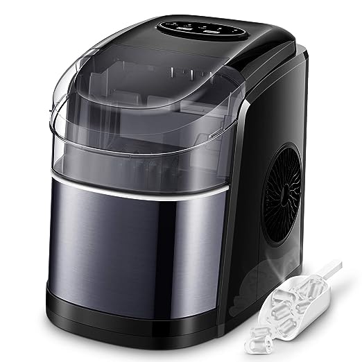 FREE VILLAGE 26Lbs Ice Maker Machine for Countertop (Black)