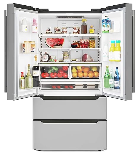 KoolMore RS-FR22 Counter Depth 22.5 Cu.Ft French Door Refrigerator