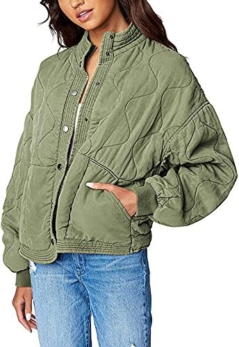 [BLANKNYC] Women's Quilted Jacket, Burnt Sage, Small