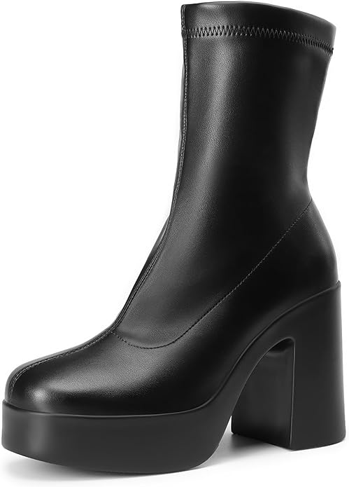 DREAM PAIRS Women's Chunky Platform Ankle Boot