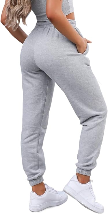 Waitfairy Womens High Waisted Sweatpants with Pockets