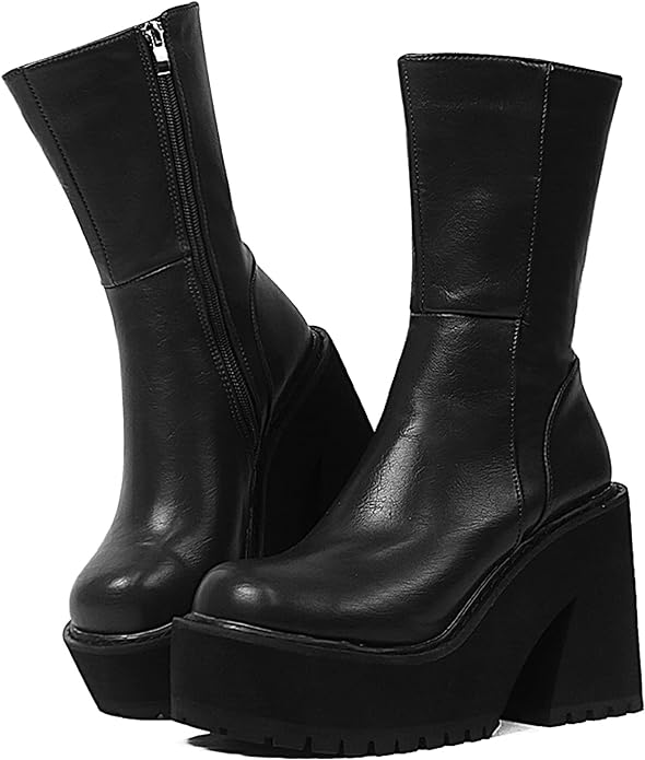AMINUGAL Womens Wedge Heel Ankle Boots