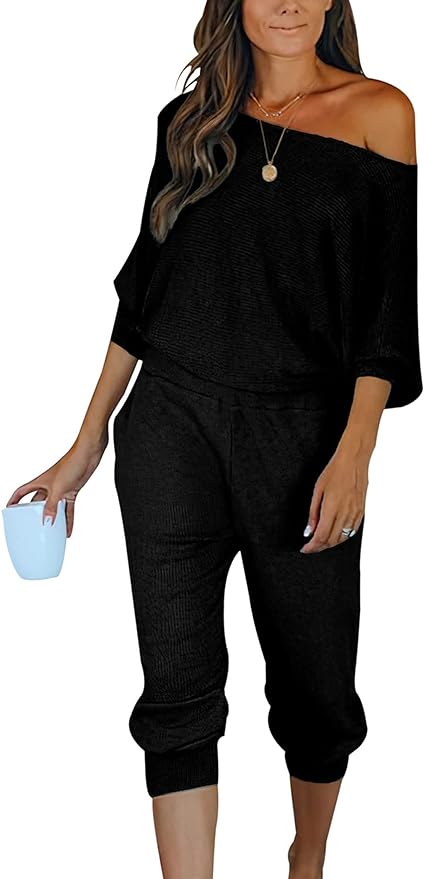 PRETTYGARDEN Women's 2 Piece Ribbed Tracksuit Outfits