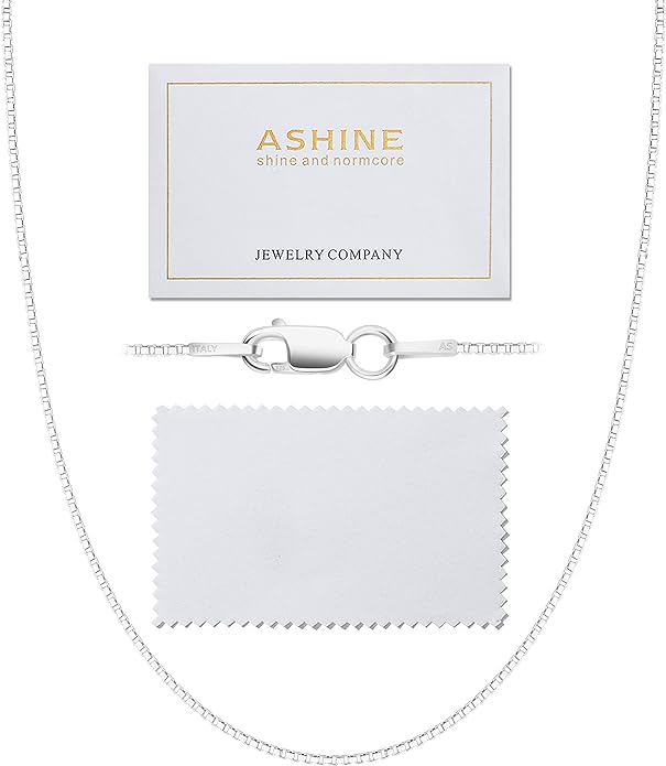 ASHINE Sterling Silver Chain Necklace