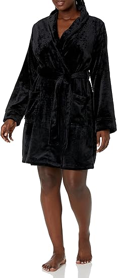 Amazon Essentials Women's Mid-Length Plush Robe
