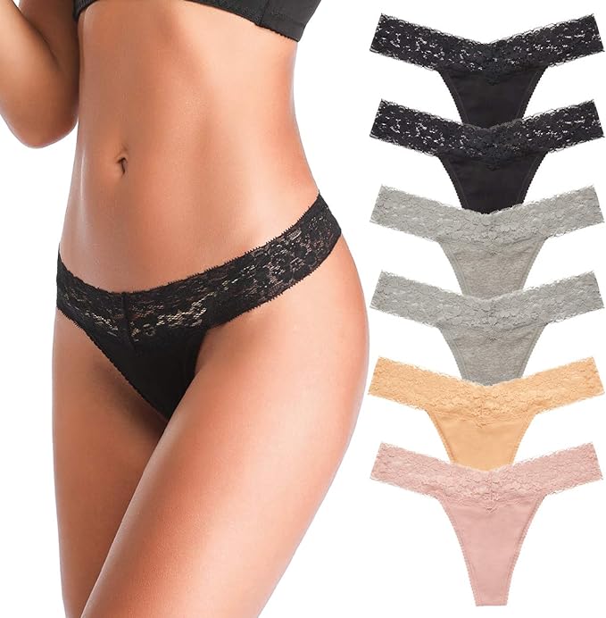 ANNYISON Lace Thongs for Women
