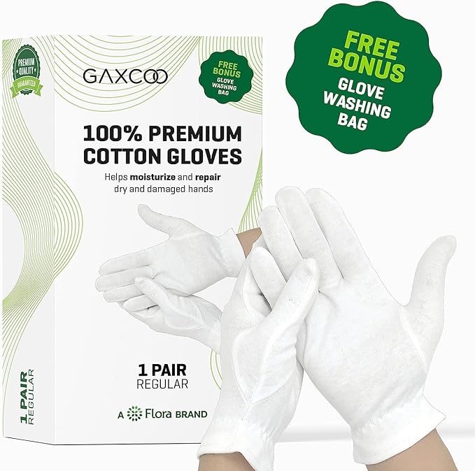 Gaxcoo 100% Cotton Moisturizing Gloves