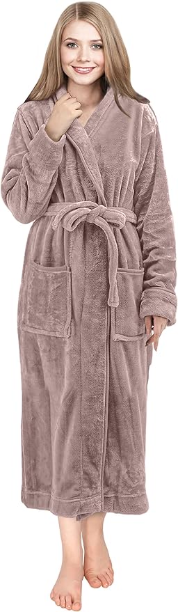 NY Threads Womens Fleece Bath Robe