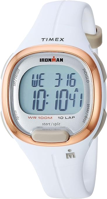 Timex Women's Ironman Transit White/Rose Gold-Tone Watch