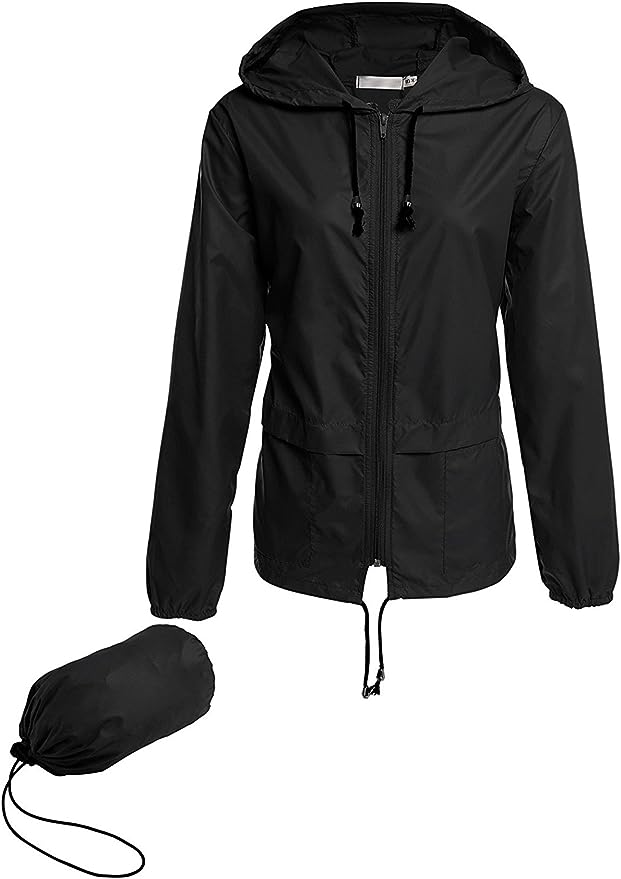 Avoogue Women's Waterproof Hooded Rain Jacket