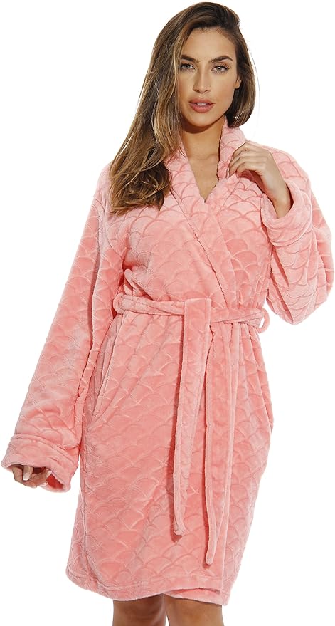 Just Love Kimono Robe Bath Robes for Women 6311-Coral-M
