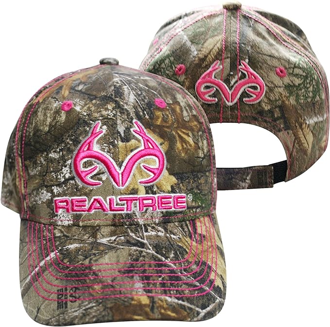 Real Tree Edge Pink Logo Camo Cap Hat Visor