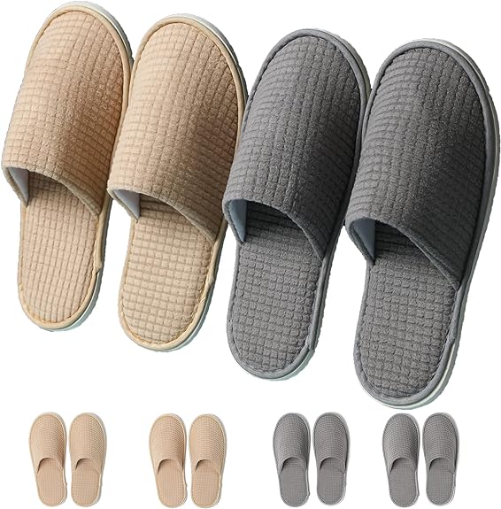 COZYAREA Disposable Spa Slippers, 6 Pairs