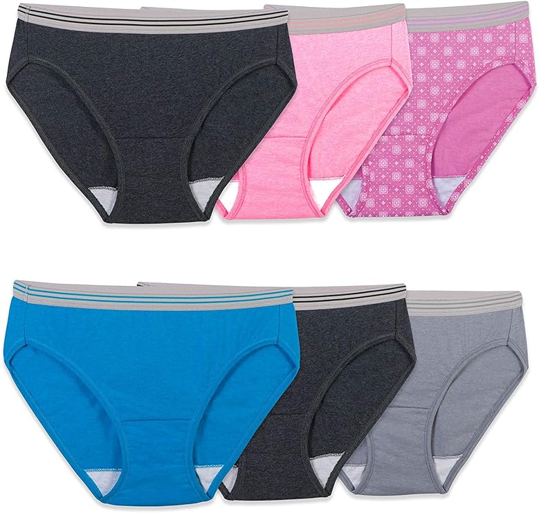 Fruit of the Loom Women’s Underwear Cotton Bikini Panty Multipack (Pack of 1)