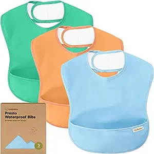 3-Pack Waterproof Baby Bibs for Eating
