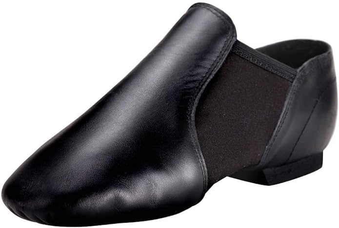 Linodes (Tent) Leather Upper Jazz Shoe Slip-on for Women and Men's Dance Shoes