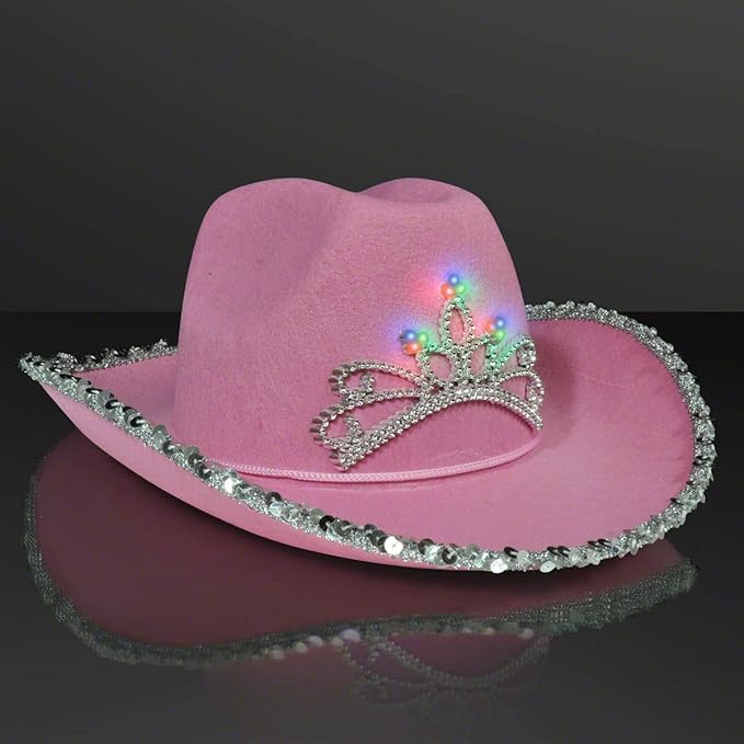 FlashingBlinkyLights Pink Cowgirl Hat