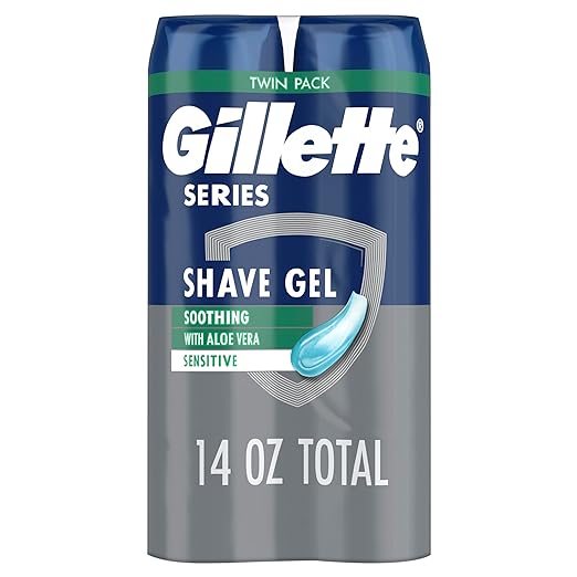 Gillette Series 3X Action Shave Gel, Sensitive Twin Pack